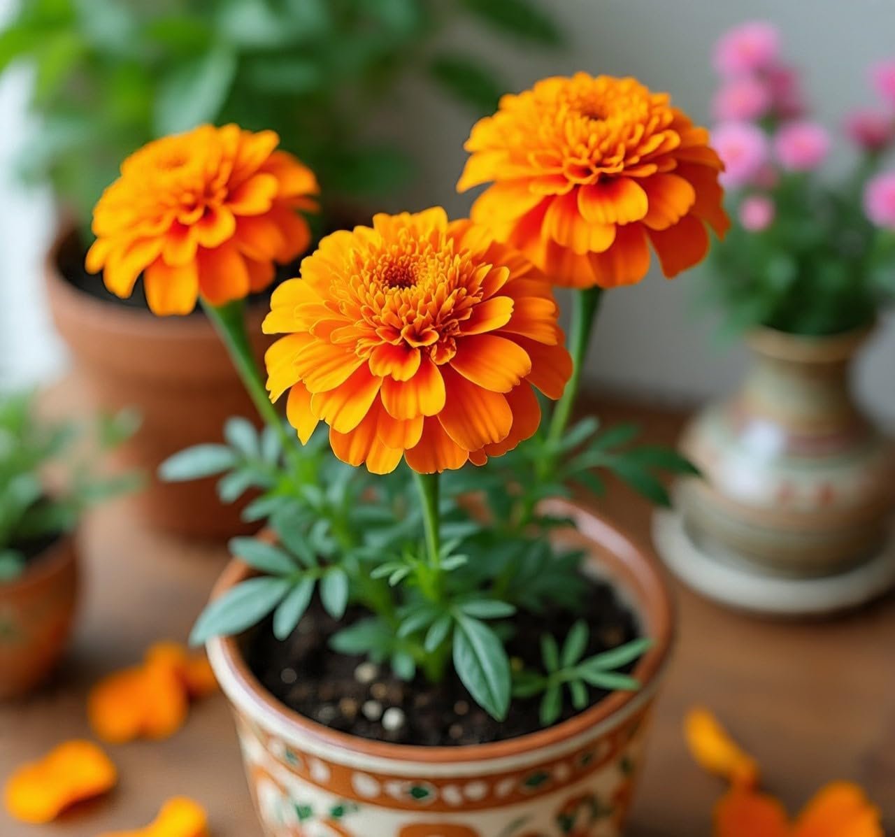 Garden® Imported American Marigold Flower Seeds for Home and Gardening Pack of 80 to 100 Seeds (WHITE) - Image 4