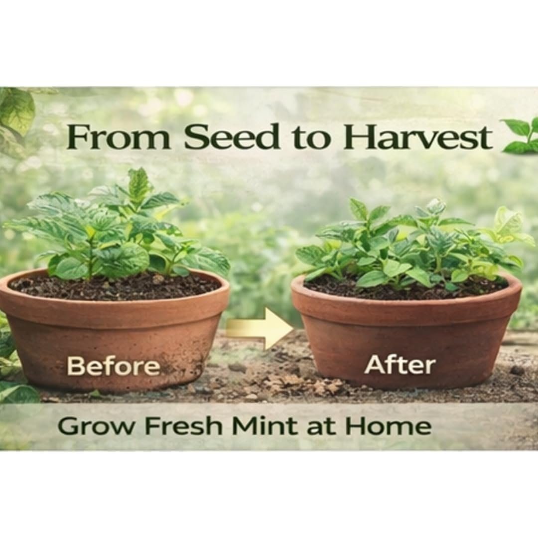 Mint (Pudina) Seeds | Pack of 2| 200+ Seeds | High Germination | Easy to Grow Herb Seeds for Home Gardening | Ideal for Pots, Balcony, Terrace, Kitchen Garden & Grow Bags - Image 7