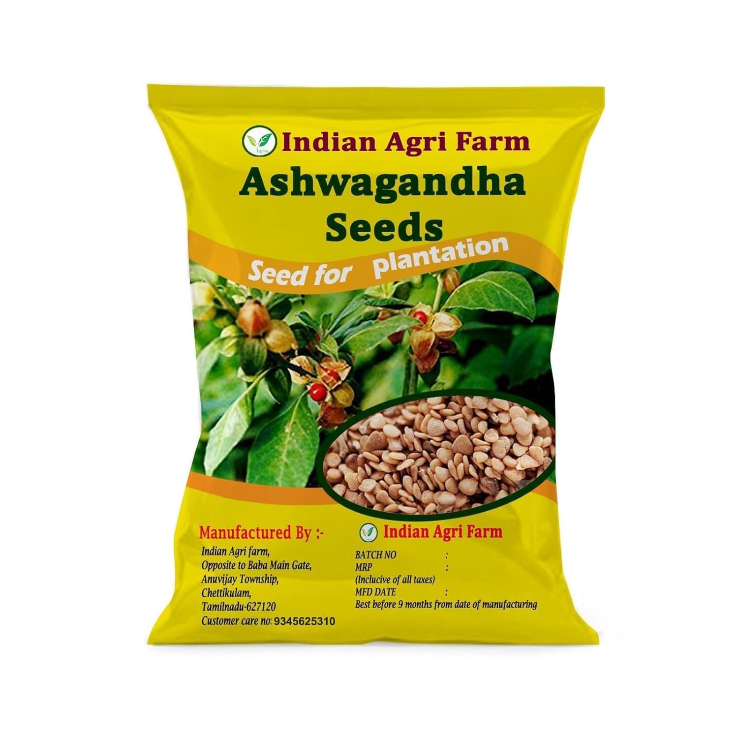 Ashwagandha Cultivation Seeds, 1 Kg, Jawahar-2 Variety