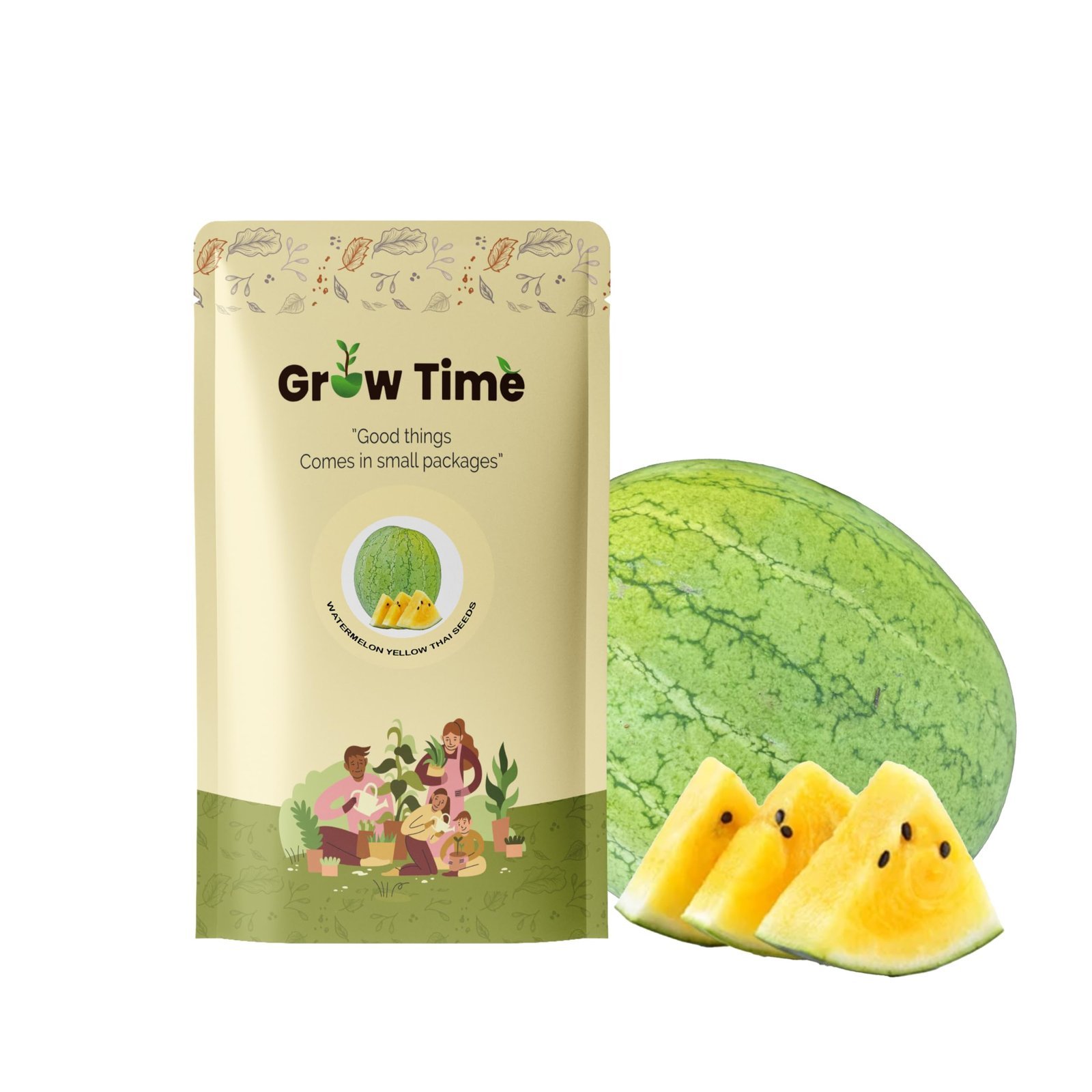 Watermelon Yellow Thai Vegetable Seeds, Vegetable Seeds for Home Gardening, Vegetable Planting Seeds for Kitchen, Watermelon Yellow Thai Seeds (Pack of 2g) - Image 4