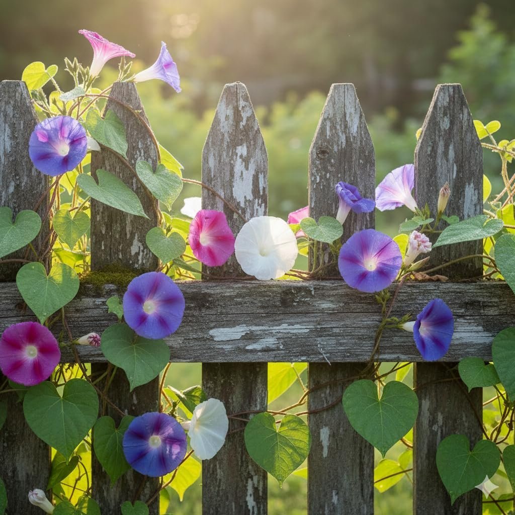 Morning Glory Mixed Flower Seeds for Planting | Multicolour Climbing Flowers | Pack of 50 Seeds - Image 3