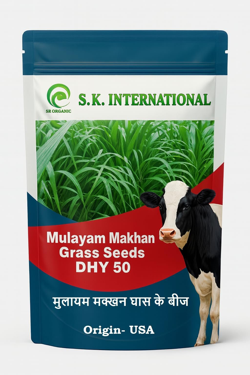 Mulayam Makhan Grass Seeds for Cattle Fodder, Multi-Cut Nutritious Feed for Cows, Buffalo, Goat, Sheep (500 GM)