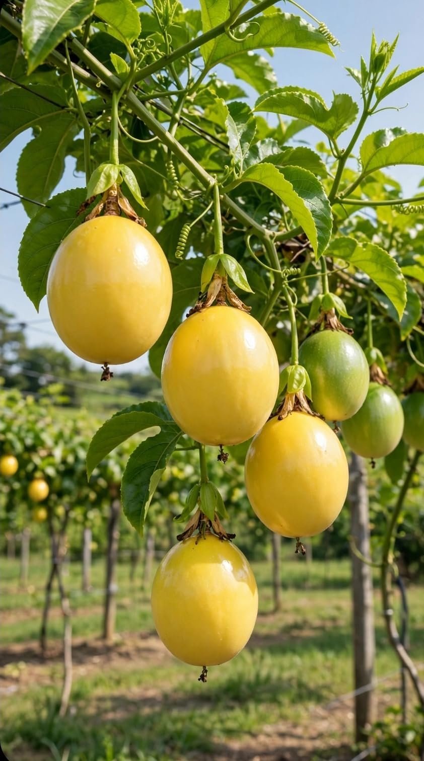 Yellow Passion Fruit 10 Seeds for Planting | High Germination Non-GMO Heirloom Exotic Vine Fruit Seeds | Sweet Aromatic Tropical Maracuja Seeds for Home - Image 2
