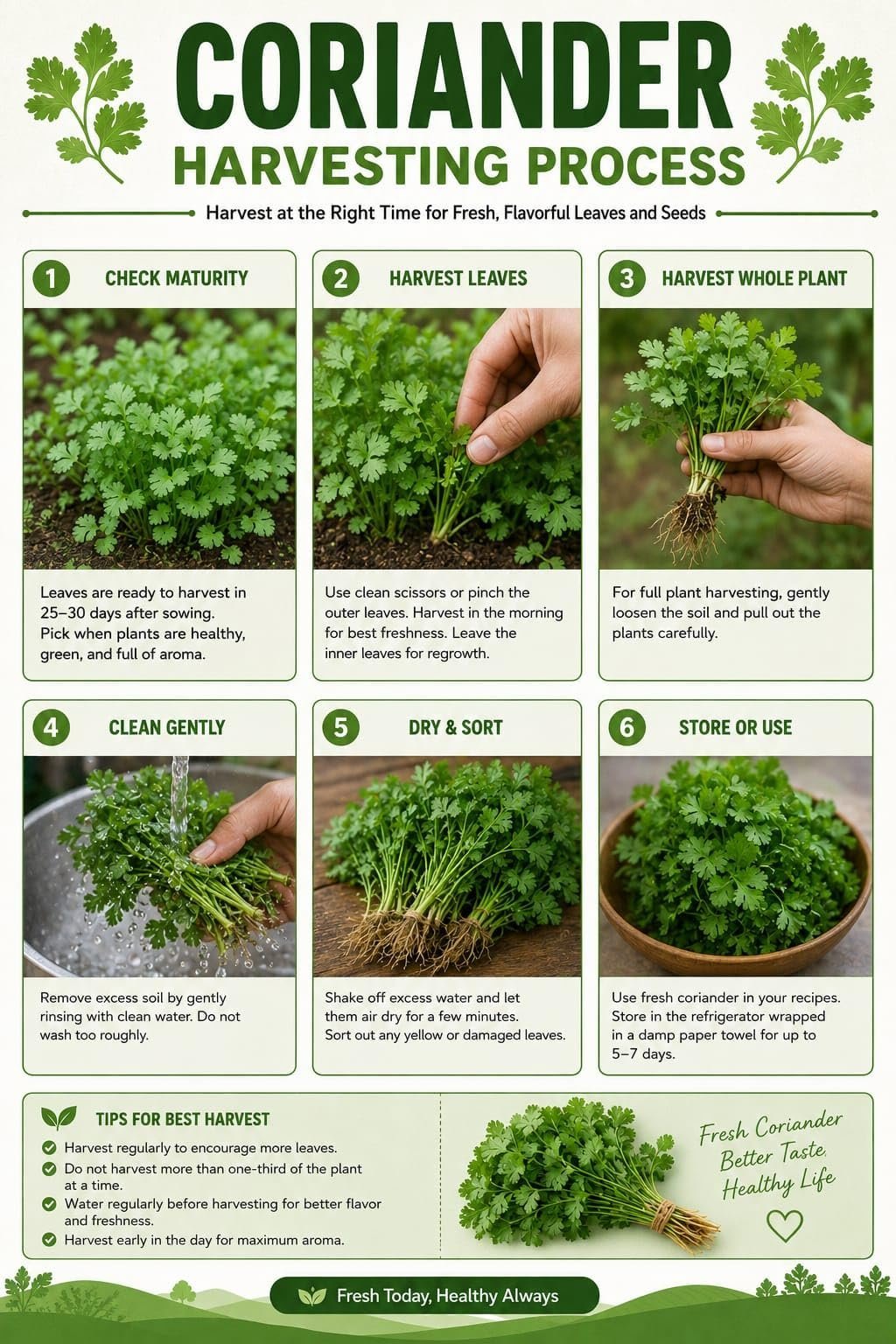 Premium Early & Extended Harvest Coriander (Dhaniya) Seeds Combo Pack |Dual variety| Approx. 3700 seeds |16g | Early & Late Bolting | Kitchen Garden & Terrace Gardening. - Image 5